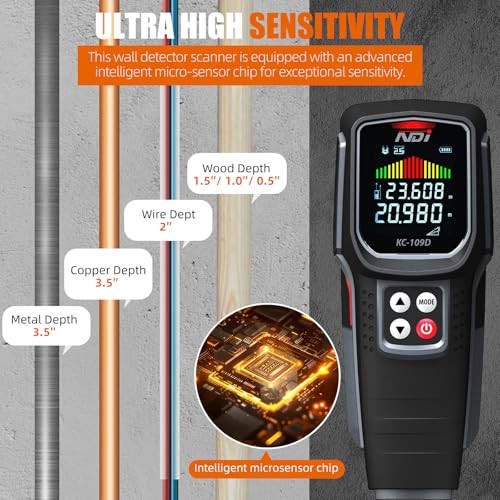 Stud Finder Wall Scanner - 5 in 1 Electronic Stud Detector with