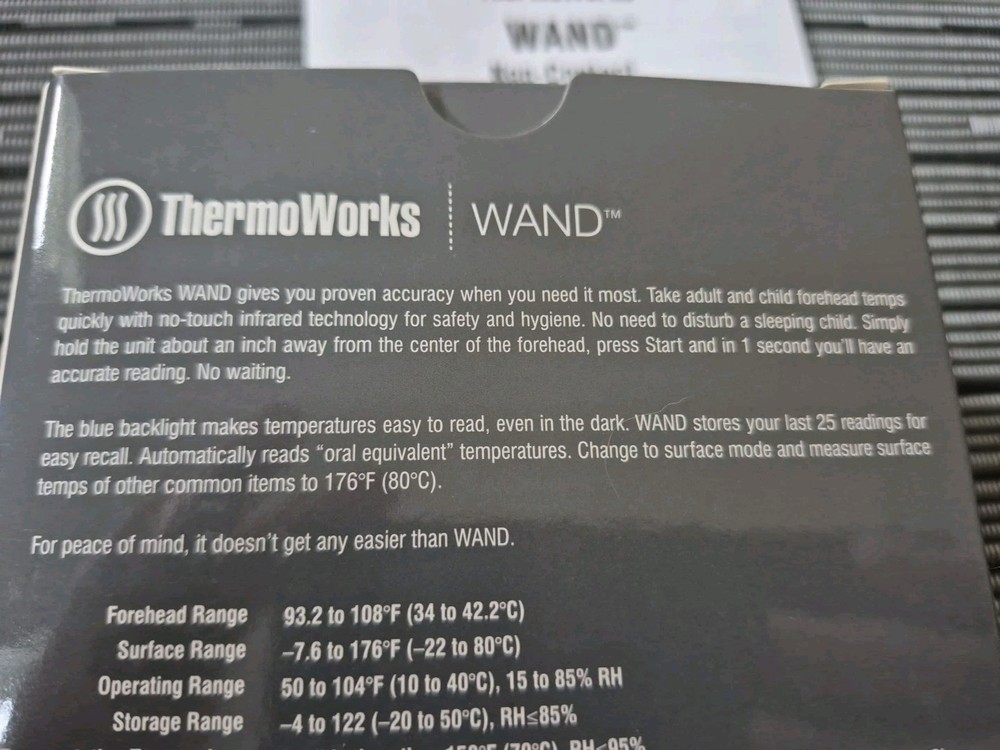 WAND Non-Contact Digital Forehead Or Surface Thermometer