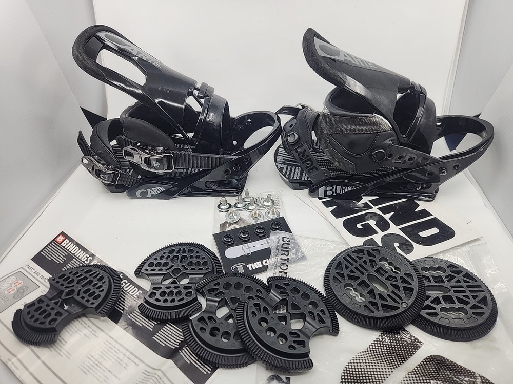 Burton Cartel Flex Snowboard Bindings Small Black Complete w/ Hardware