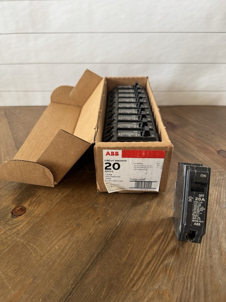 ABB THQL1120 20A Single Pole Circuit Breakers - New - Box of 10