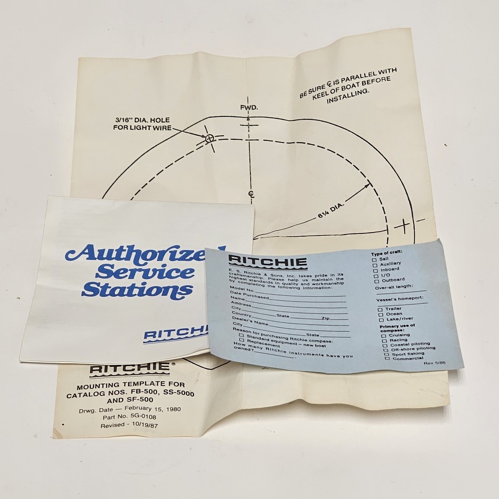 Ritchie Powerdamp Plus SS-5000 Compass w/ Box