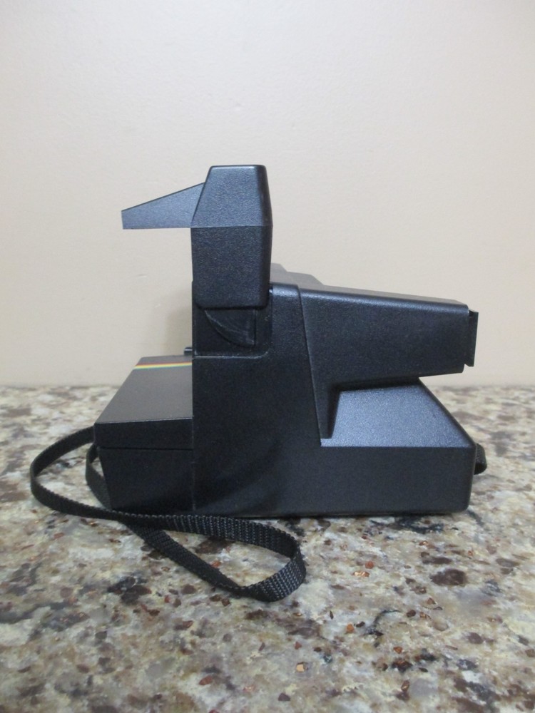 Vtg. Polaroid One Step 600 Rainbow Stripe Instant Camera - Missing Eyepiece