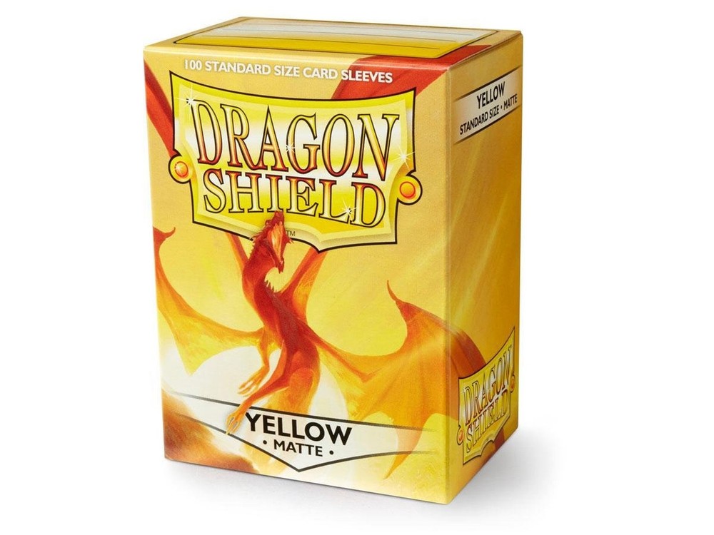Dragon Shield 100 Count Standard Size Matte Deck Protector Sleeves (Matte Yel...