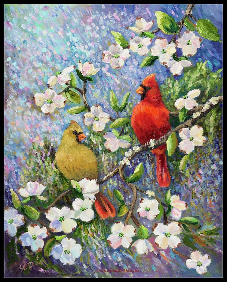 Cardinal Impressions -Chart Needlework Crafts DIY-Counted Cross Stitch Pattern