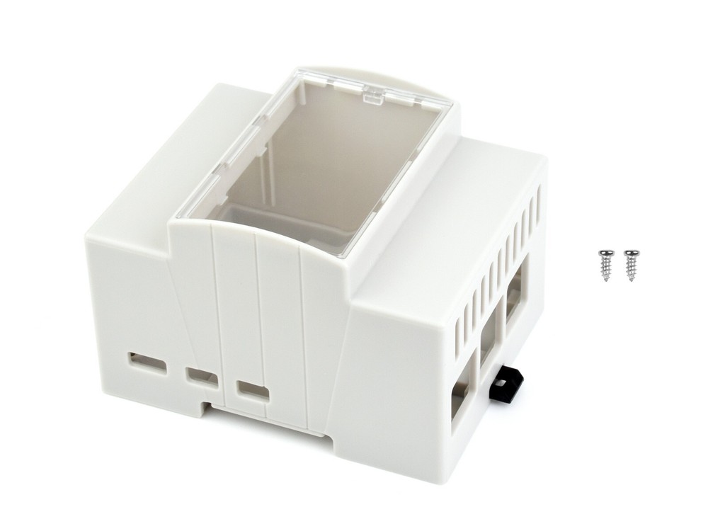 Waveshare DIN Rail ABS Case for Raspberry Pi 5 large Inner Space Injection