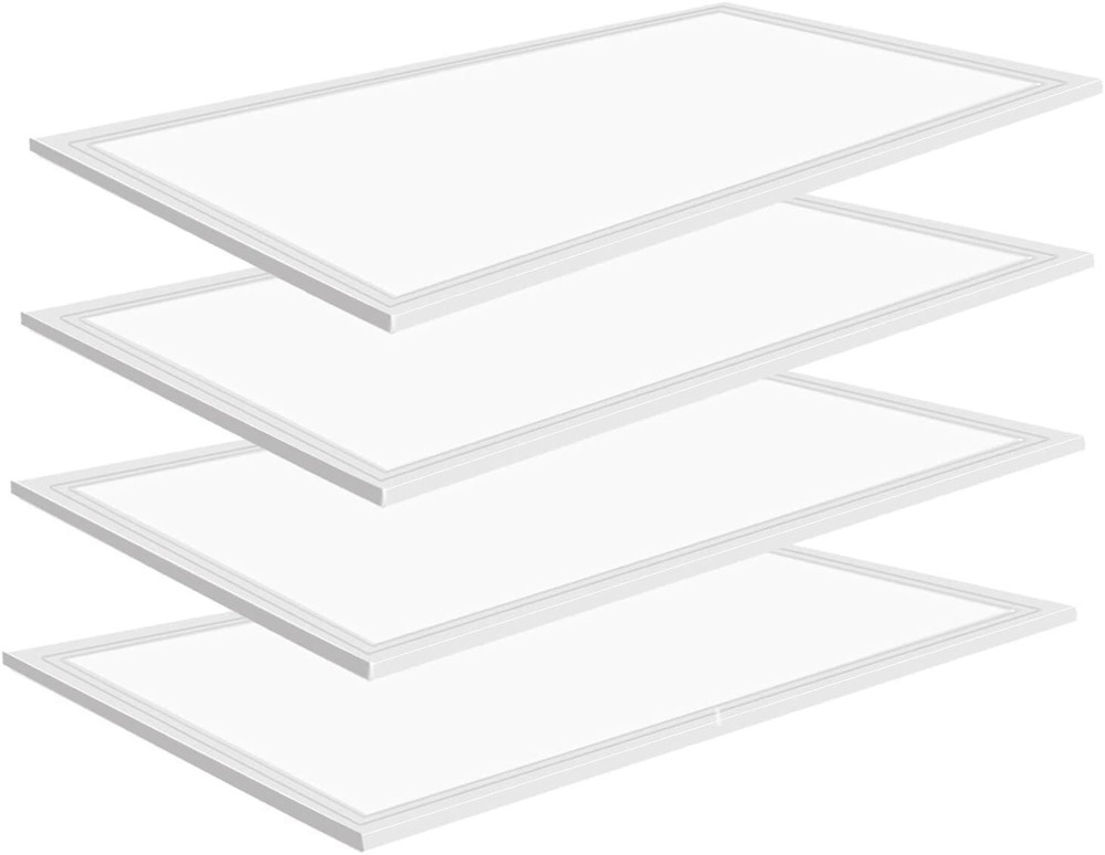 4-Pack 2x4 Flat Panel LED Light 72W 65K 9000lm High Brightness Energy Efficient