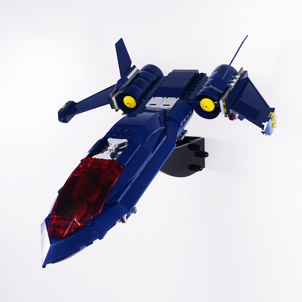 Wall mount for LEGO 76281 X-Jet, Wall mount only.