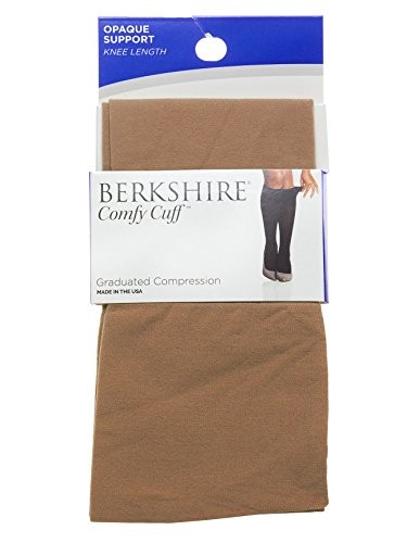 Women's Comfy Cuff Opaque Graduated Compression Trouser Sock Plus Size Nude