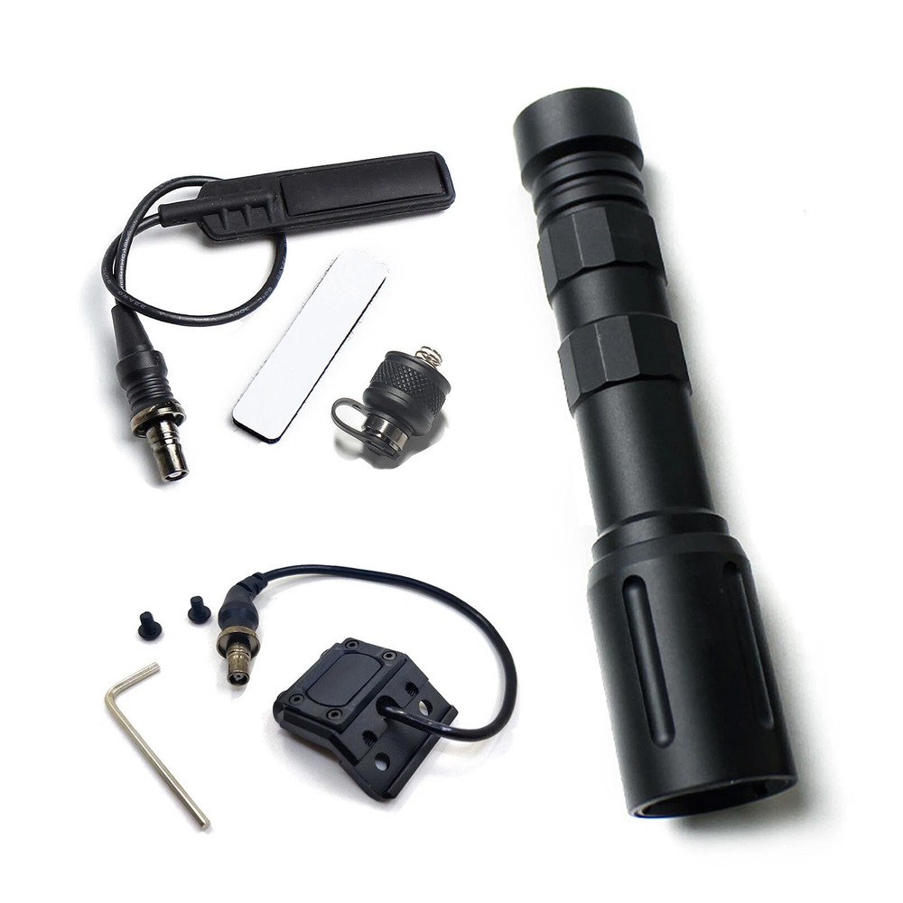 Tactical Long LED Flashlight Light With Dual function Mod Button + Tail Switch