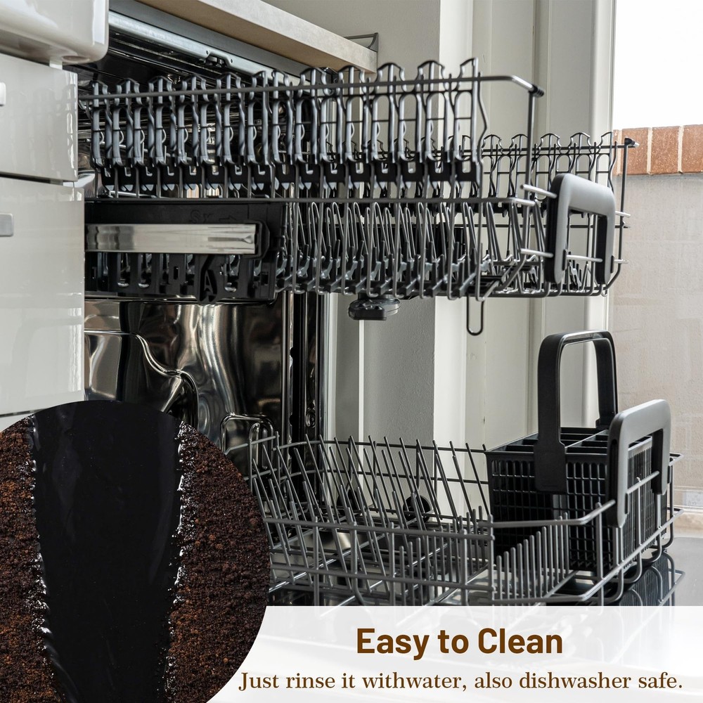 Silicone Mat Under Coffee Machine With Lip Automatic Machines Accessory, Blac...