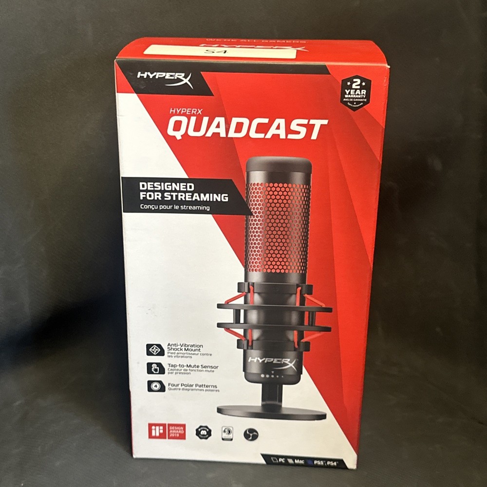 HyperX QuadCast USB Condenser Gaming Microphone For PS4/PS5/PC/Mac