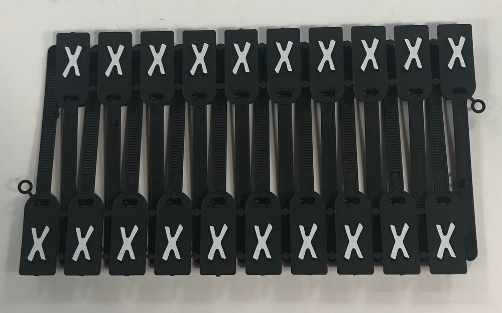 980N-X, Black Security Tags, (Pack of 20)