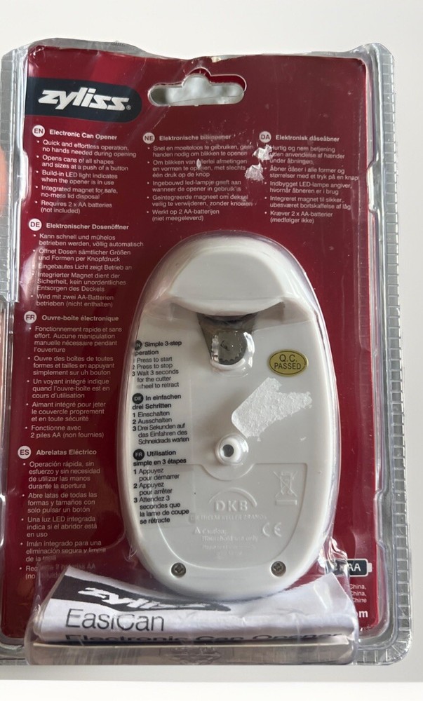 ZYLISS Electronic Can Opener Gray/White