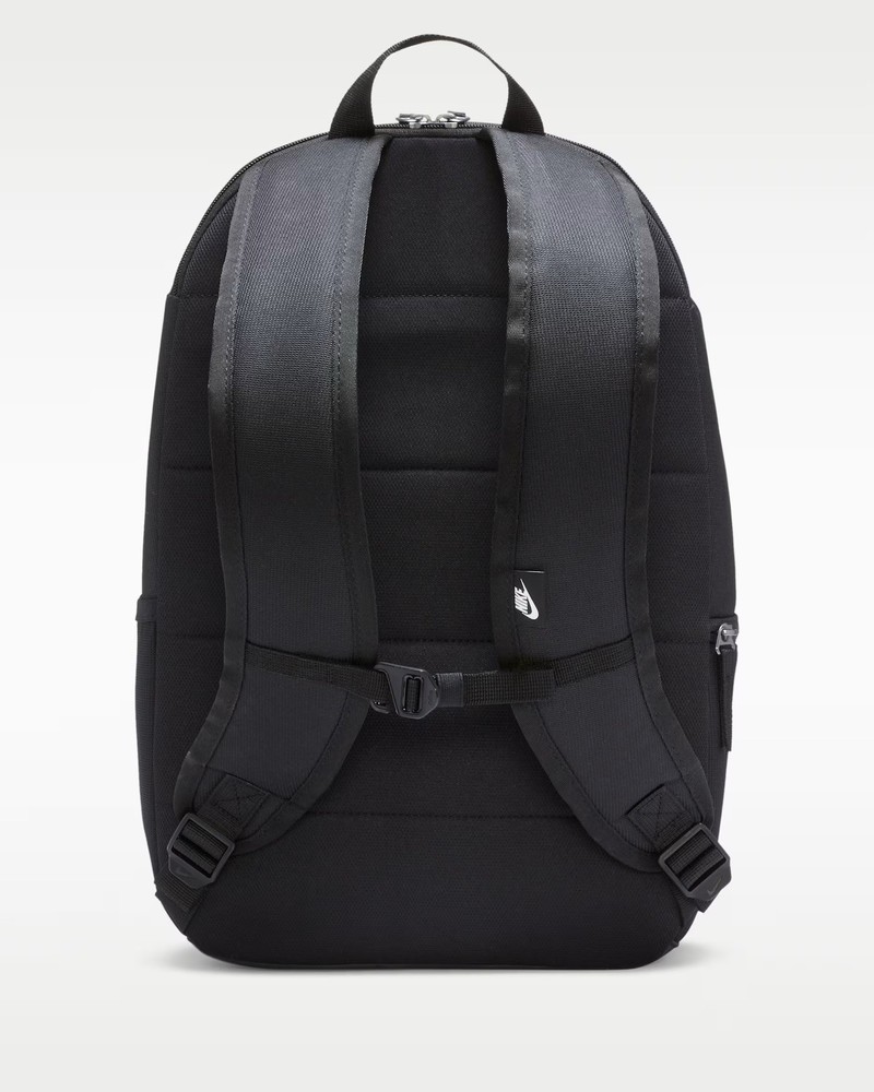 Nike Black Hiking Backpack Adjustable Straps Padded Back Front Zip Side Pocket