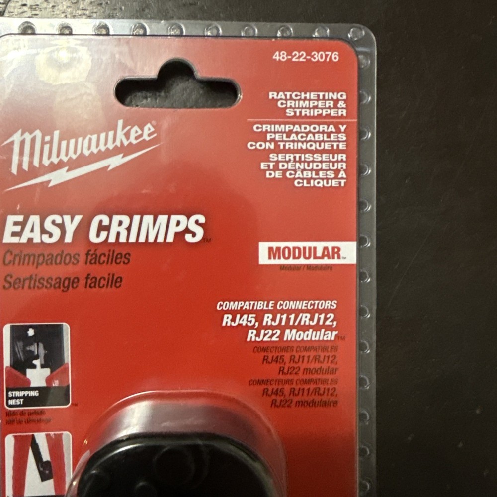 Milwaukee 48-22-3076 Ratcheting Modular Crimper & Stripper
