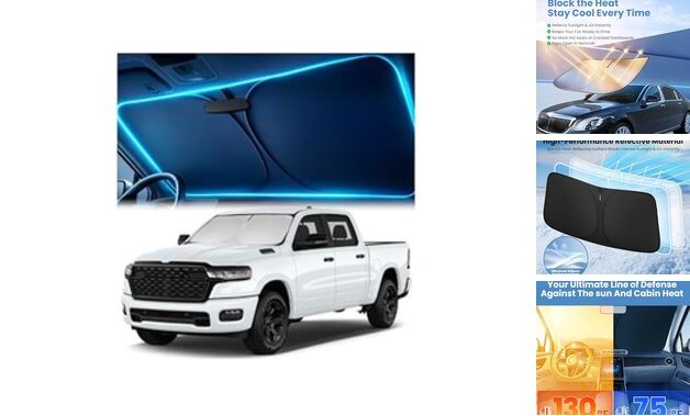Windshield Sun Shade for Dodge RAM 1500 2019-2023 for RAM 1500 (2019 - 2025)