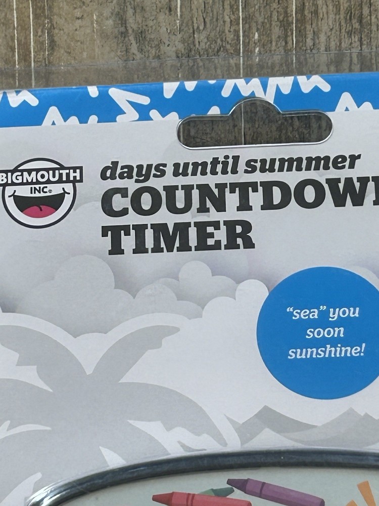 BIGMOUTH Days Until Summer Countdown Clock Timer Days, Hr, Min, Sec Countdown