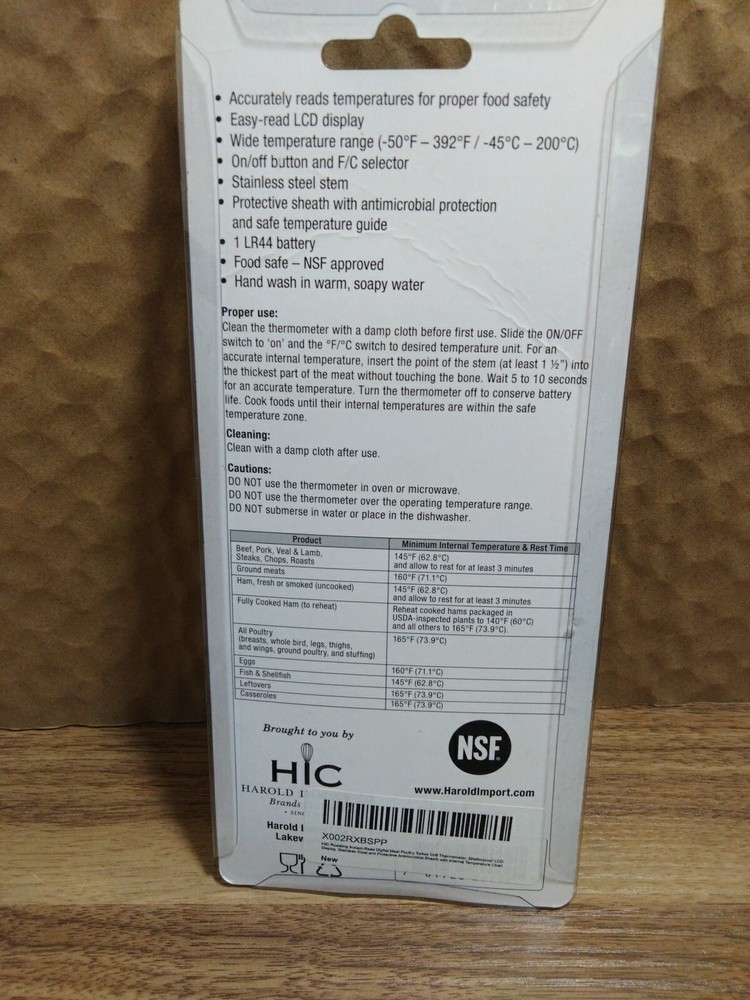 HIC Instant Read Digital Thermometer