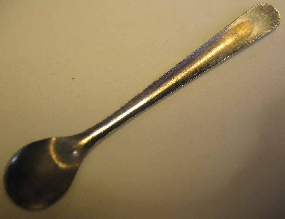 Plain Pattern Unmarked Open Salt Spoon