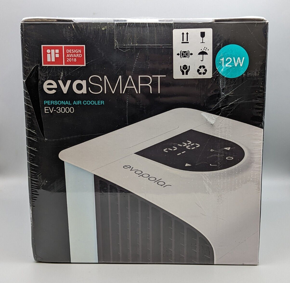 New Evapolar EvaSMART Personal Air Cooler Humidifier EV-3000 White