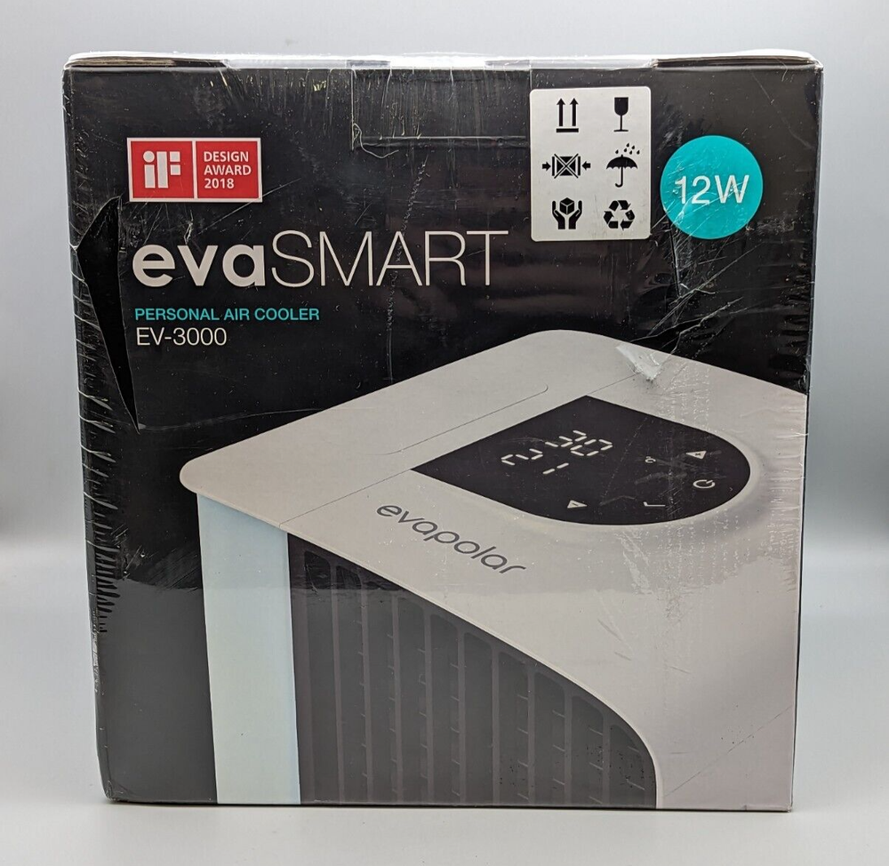 New Evapolar EvaSMART Personal Air Cooler Humidifier EV-3000 White