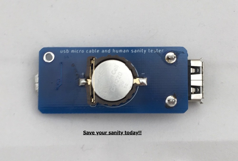 Is it me or is it USB? USB micro cable continuity tester, detect fake USB cables
