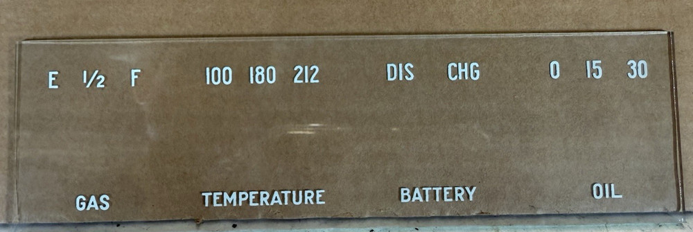 1941 Chevy Car Dash Glass Insert B19