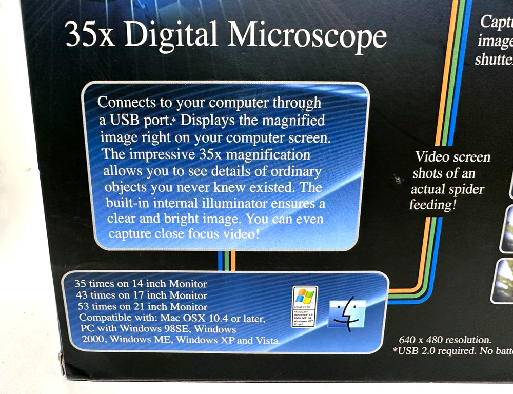 Carson Zorb 35X Digital Microscope MM-480 Integrated Camera and Video PC/MAC