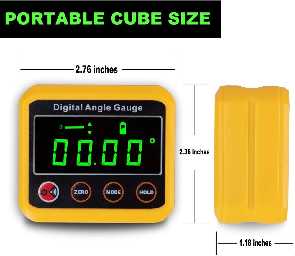 Magnetic Digital Angle Finder with LCD Display for Woodworking & Construction