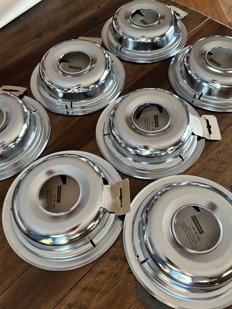 NOS 7-PACK LOT Vintage Electric Range Reflector Pans