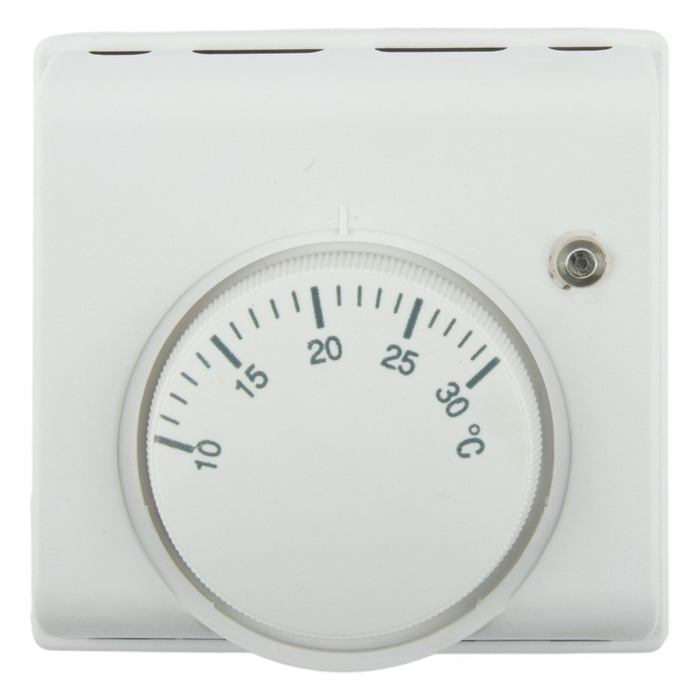Thermostat Temperature Switch Room 2 Wire 220V AC Temperature Controller White