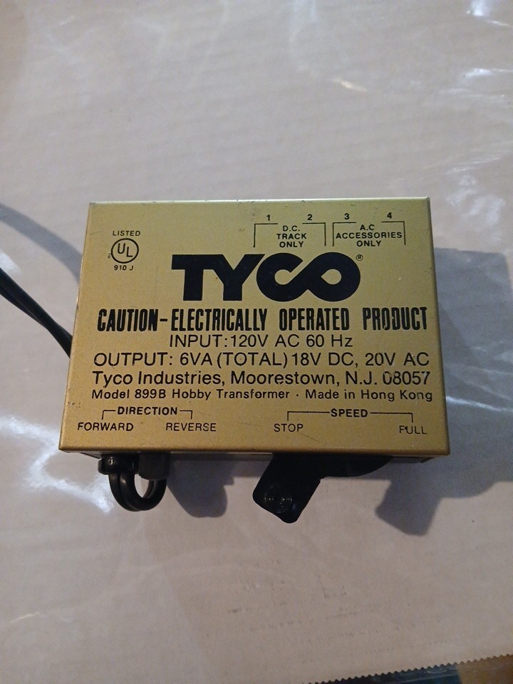Tyco Vintage Train Transformer, Gold, Model