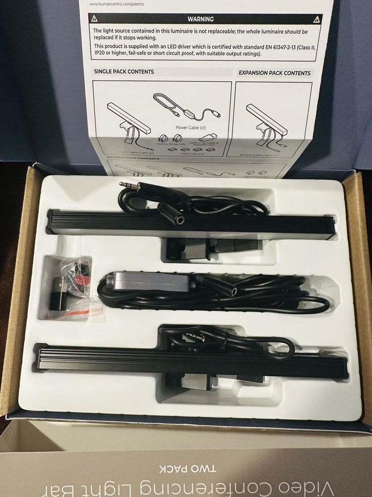 HumanCentric Video Conference Lighting - Double Kit (2-Pack) - LED Webcam Light