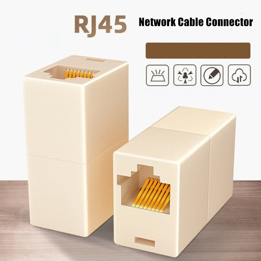 10 Pack RJ45 Cat5e Ethernet Network Extension Cable Coupler Joiner Connector US