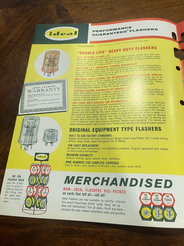 IDEAL flashers weatherly index booklet 1960’s
