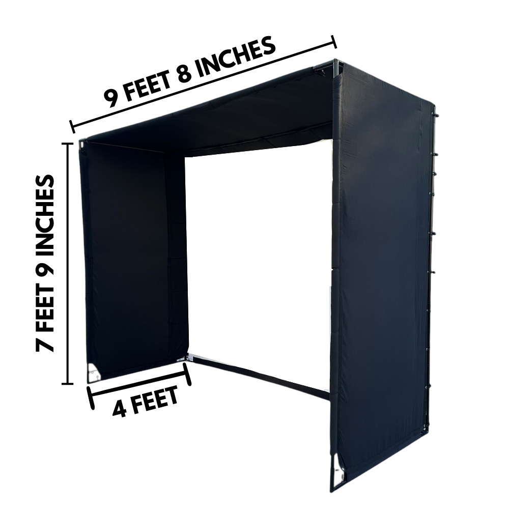 Golf Simulator Hitting Screen Backdrop Enclosure for Trackman SkyTrak Garmin