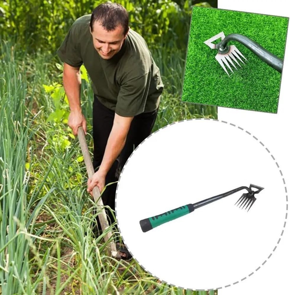 2Pcs Weed Puller Tool, Weeding Artifact Uprooting Steel Hand Weeder Tool,Garden