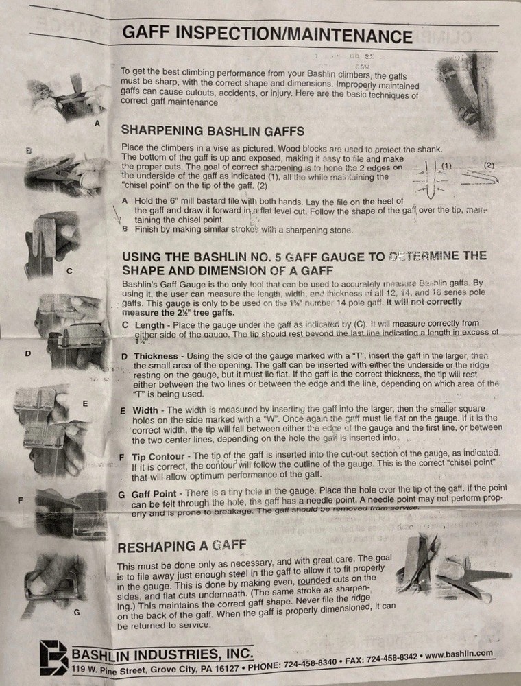 Bashlin Gaff Sharpening Kit #27