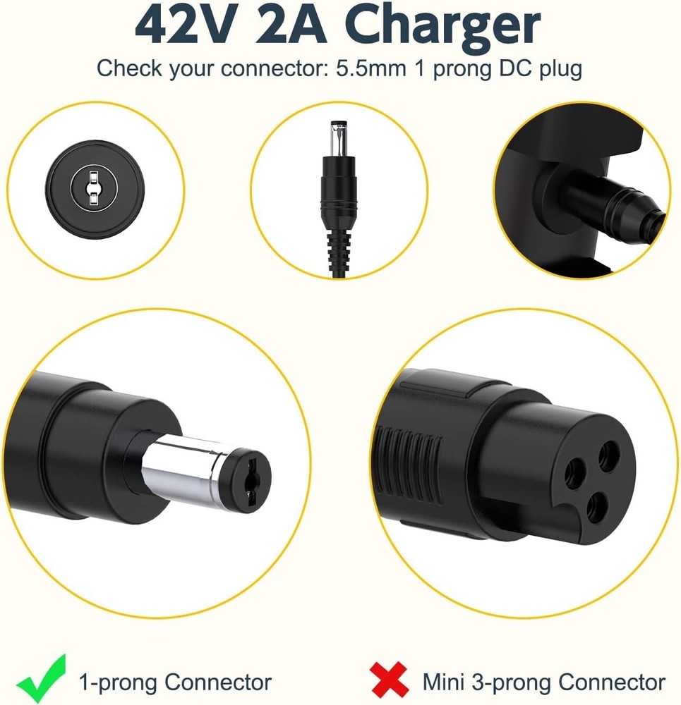Adapter Charger for Sondors 36V Bikes, Original, Thin, Fold, Smart Step