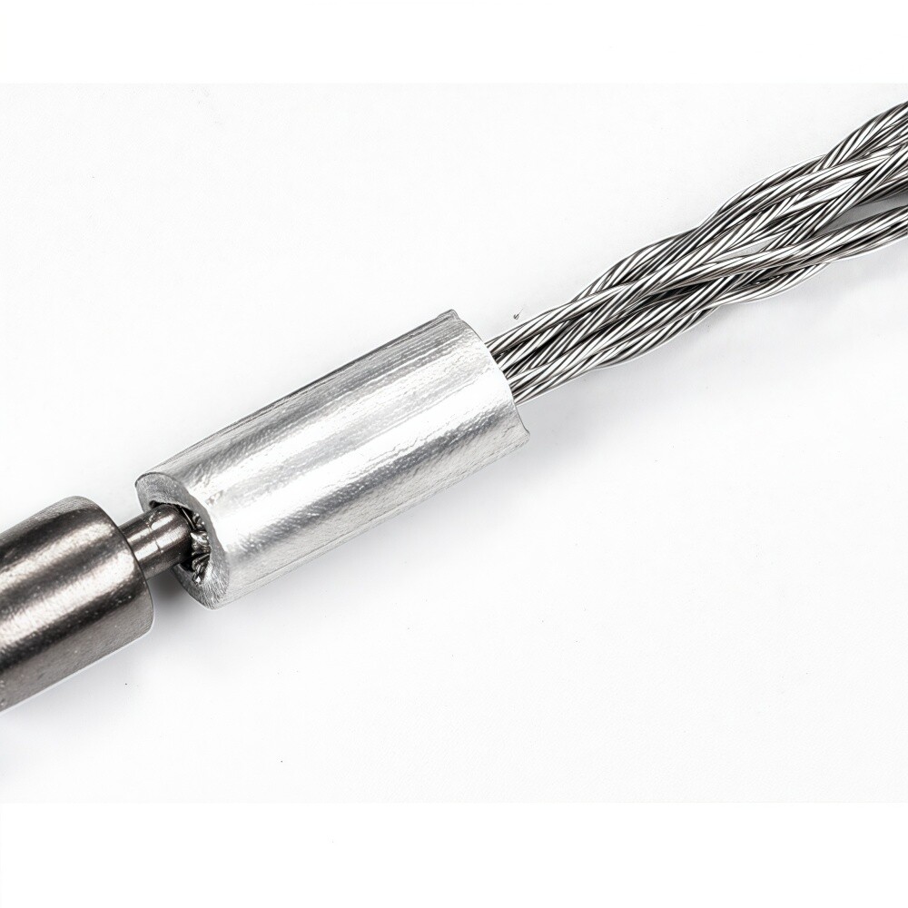 1/2" Cable Pulling Grip Mesh Sock Galvanized Steel Wire Traction Net Sleeve