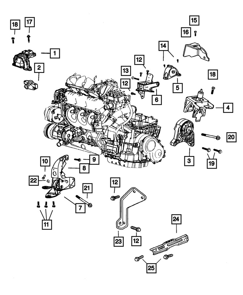 Genuine Mopar Transmission Support Bracket 4861433AF