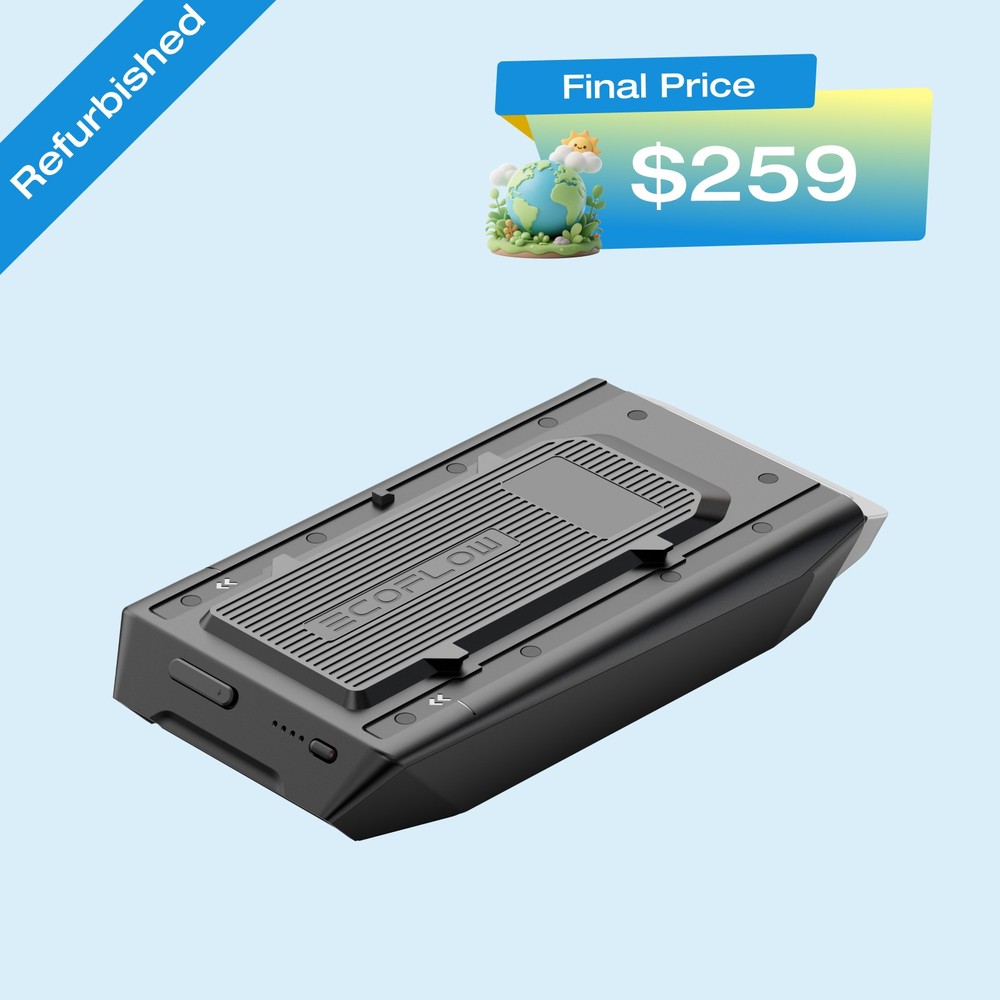 EcoFlow WAVE 2 Add-On Battery, 1159Wh Battery Certified Refurbished