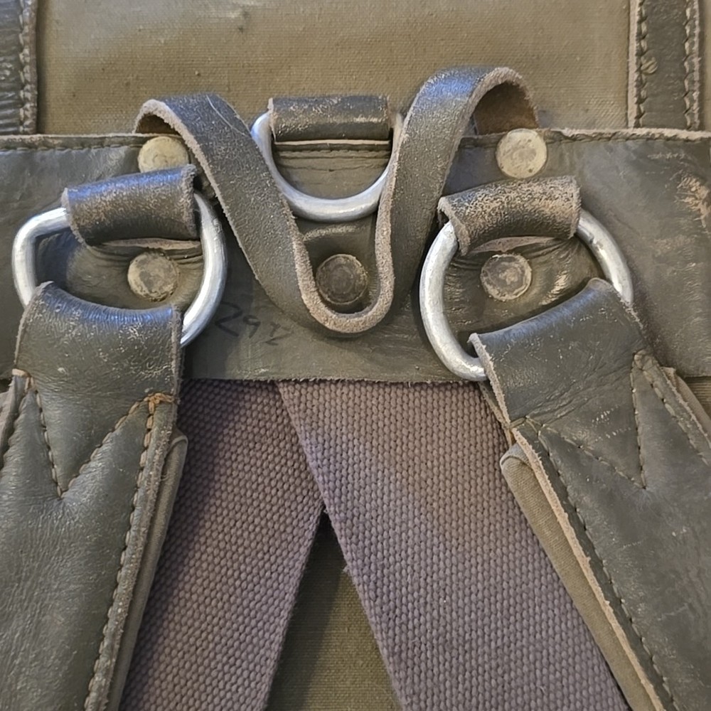 Deuter Augsburg Military Backpack Leather Canvas Internal Frame Vintage