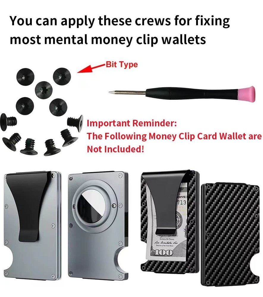 Replacement Screws and Screwdriver for Minimalist Wallet for...
