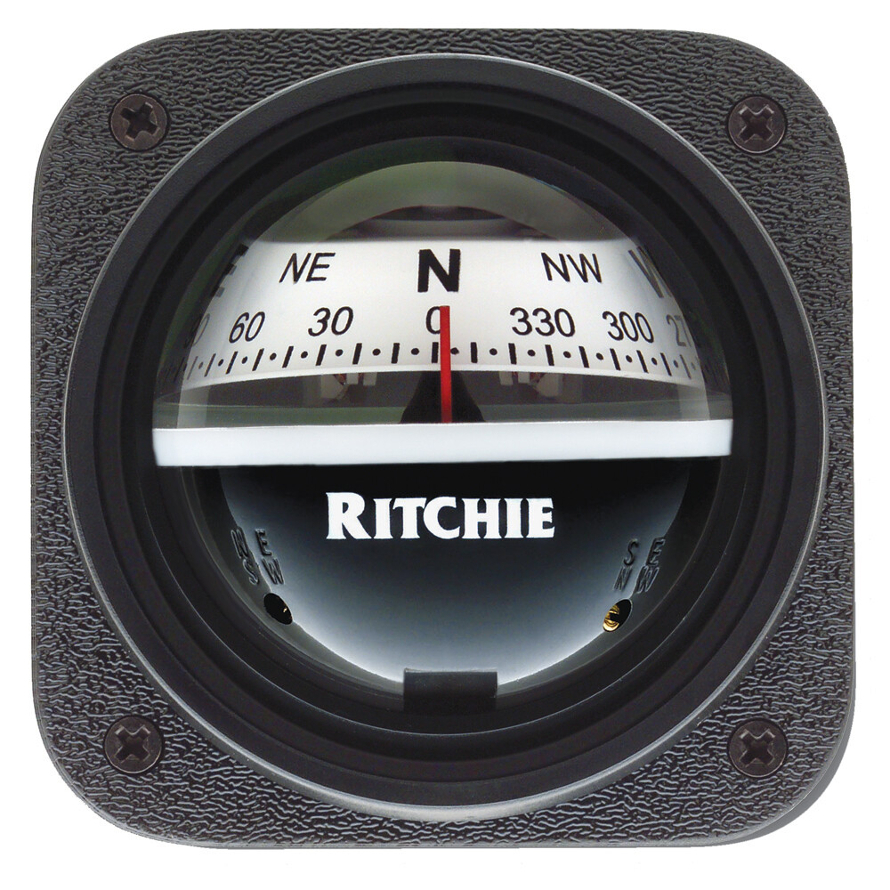 Ritchie V-537w Explorer Compass - Bulkhead Mount with White Dial