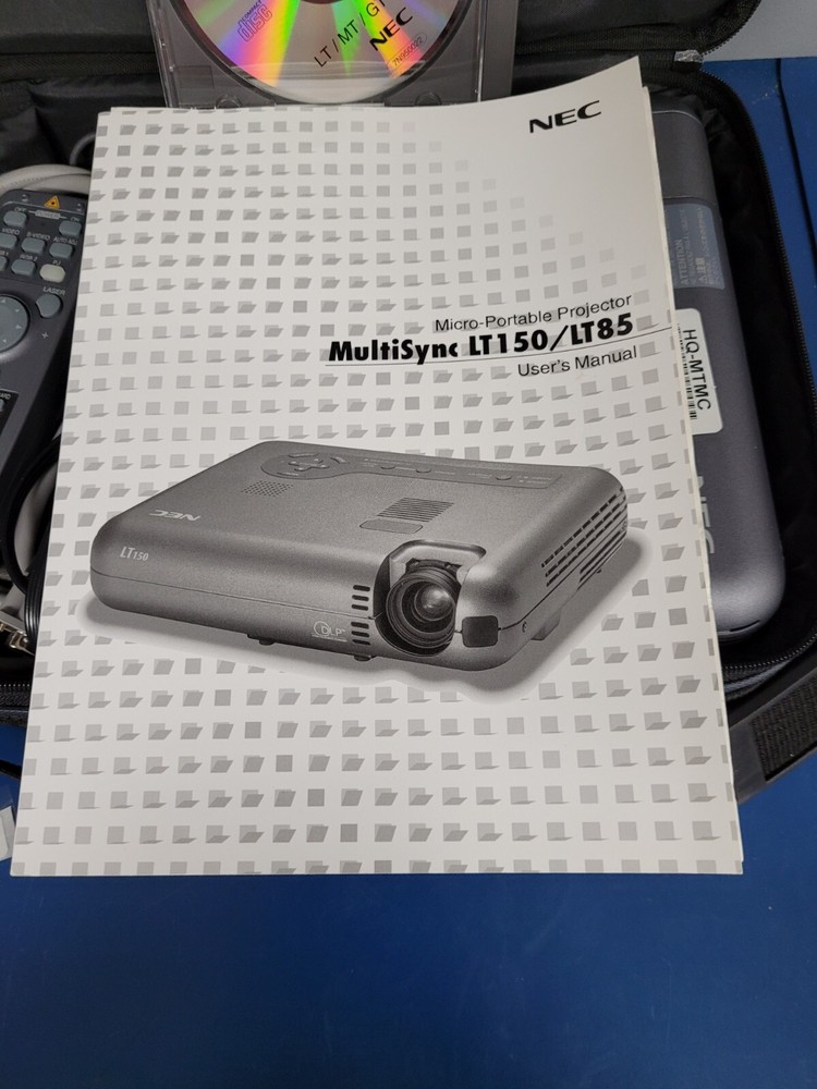 NEC MultiSync LT85 Portable Projector with Remote & Accessories Working!!!