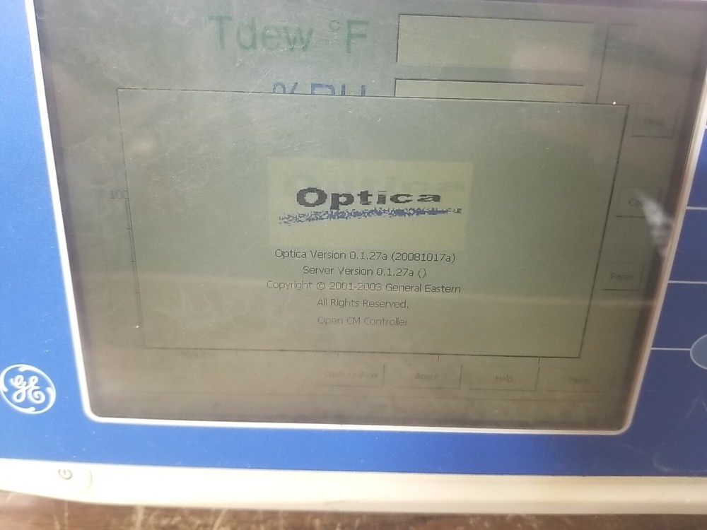 General Electric OPA10AC3A00000 Optica General Eastern Dew Point Analyzer. *READ