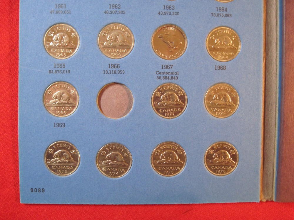 PARTIAL #1+#2 CANADA NICKEL/ 5 CENT COLLECTION  (#352E)