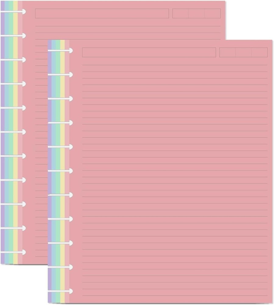 (2-Pack) Letter Size Discbound Lined Refill Paper, 11 Disc 200 Sheets