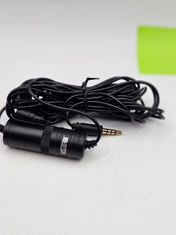BOYA Lavalier Microphone 3.5mm Clip On Mic Camera Smartphone Switch